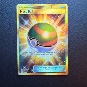 golden nest ball pokemon card SV1S-107  BanzaiHobby Search your deck for a Basic Pokemon and put it on your bench Nest Ball - SM Base