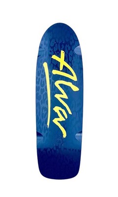Tony Alva Modern Leopard Safety Yellow / Black 10.0 Old School Skateboard Deck