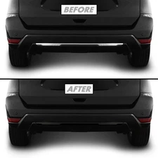 Chrome Delete Blackout Vinyl for 2017-20 Nissan Rogue Rear Bumper Diffuser Trim
