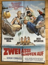Spencer, Terence Hill - Zwei Asse Trumpfen auf Filmplakat Poster A1