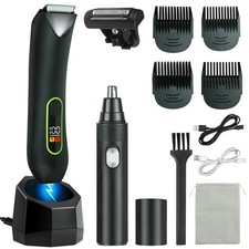 Rechargeable Body Hair Trimmer for Men, 2 in 1 Body Groomer for Men, Replacea...