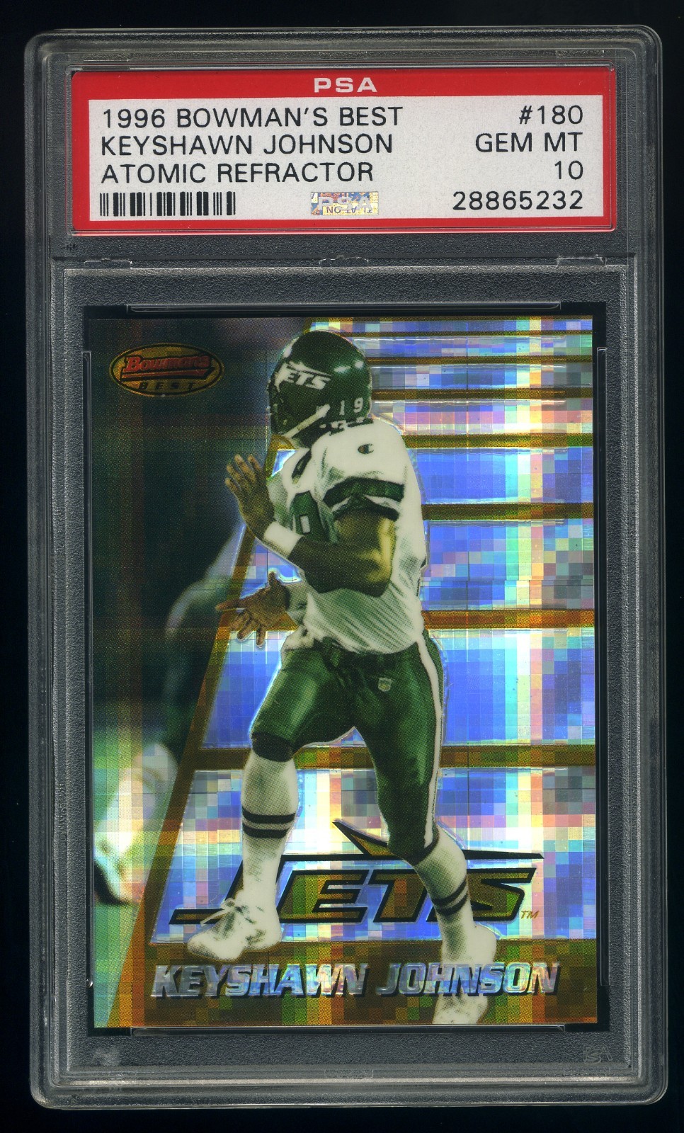 Keyshawn Johnson Bowmans Best #180 Atomic Refractor
