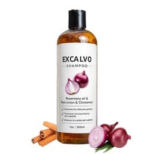 EXCALVO Shampoo 200ml With Rosemary Oil, Red Onion, Cinnamon, Prevent Hair Loss
