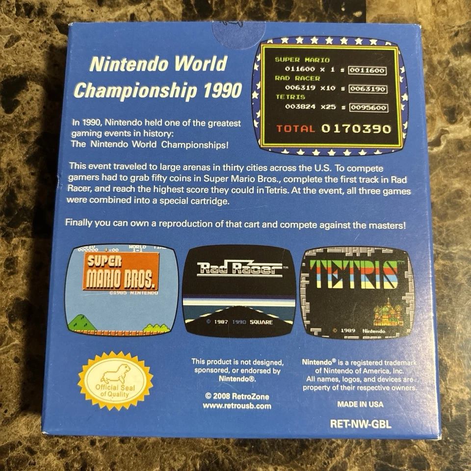 Nintendo World Championships 1990 NWC RetroUSB RetroZone Original Owner Blue - Image 2 of 4