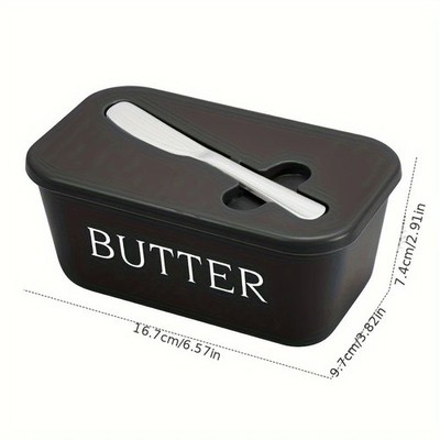 Butterdose Box Ablageschale Behälter versiegelt Aufbewahrungsbox Käseschale mit Deckel