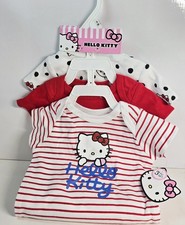 Sanrio Hello Kitty 3 Piece Red White Bodysuit Set 9 Months Outfit