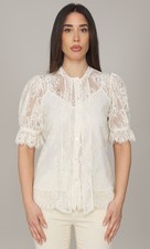 CAMICIA TWINSET IN PIZZO PANNA DA DONNA 261TP2625