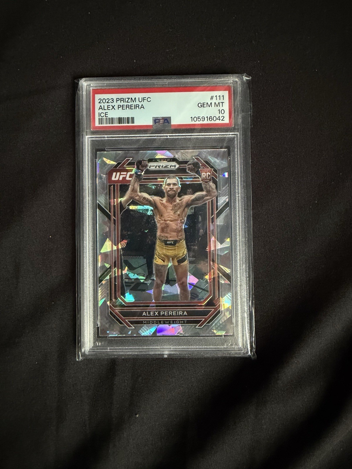 2023 Panini Prizm UFC Ice Rookie Alex Pereira #111 PSA 10 Sports Trading Card