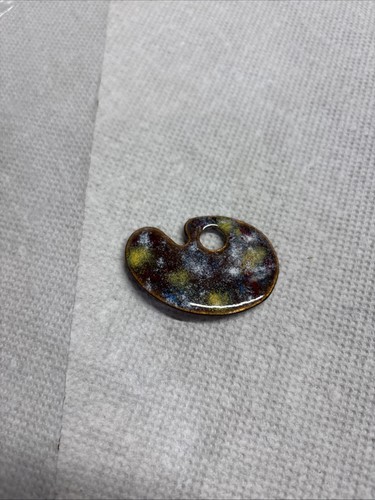 Klassische Vintage MATISSE / RENOIR Emaille auf Kupfer Künstler Palette Pin - Bild 1 von 4