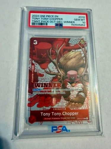 2024 One Piece Tony Tony.Chopper TNMT Pack Oct-Dec-Winner PSA 10 OP04-010