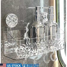 Suction Cup Wall Mount Organizer Caddy Shower Kitchen Bathroom Storage New