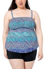 Kim Gravel x Swimsuits For All Smocked Bandeau and Shorts Set Horizon