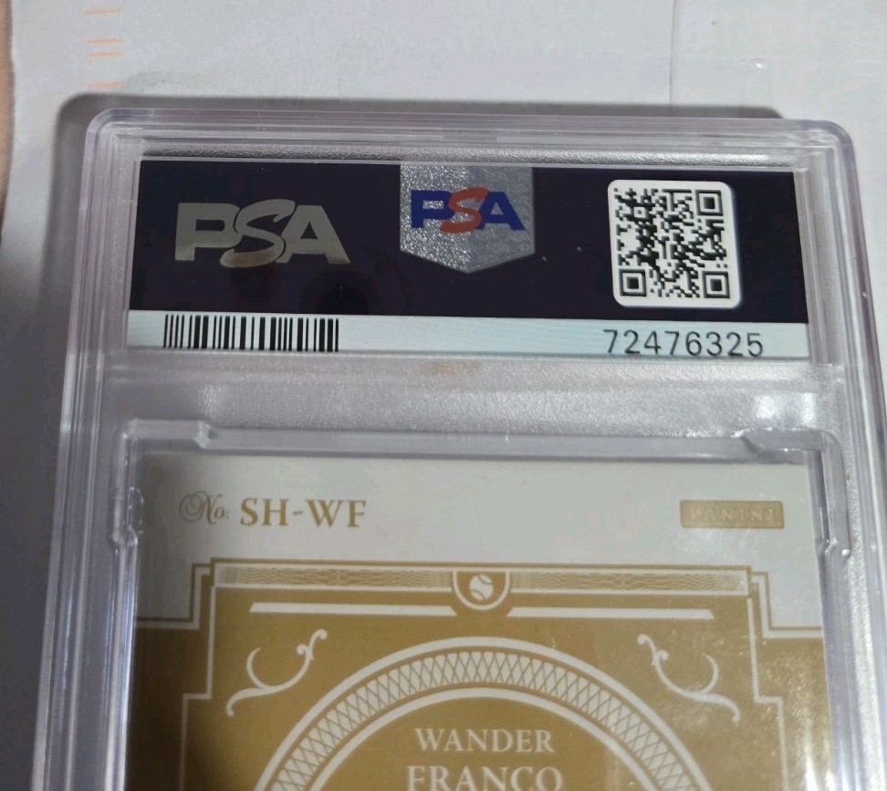 2022 Flawless Showcase Wander Franco quad 4 game worn patches 1/20 PSA NM-MT 8 view 3