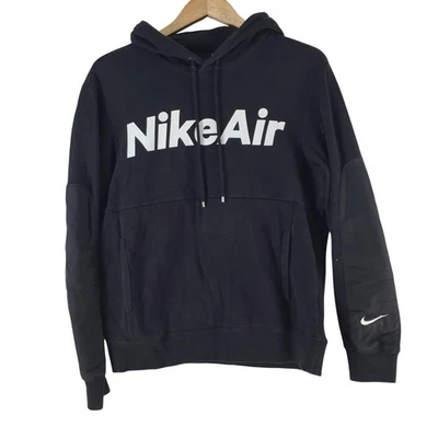 Nike Hoodie Mens S Black Nike Air Logo Graphic Fleece Pullover Top 137032 - image 1 of 4