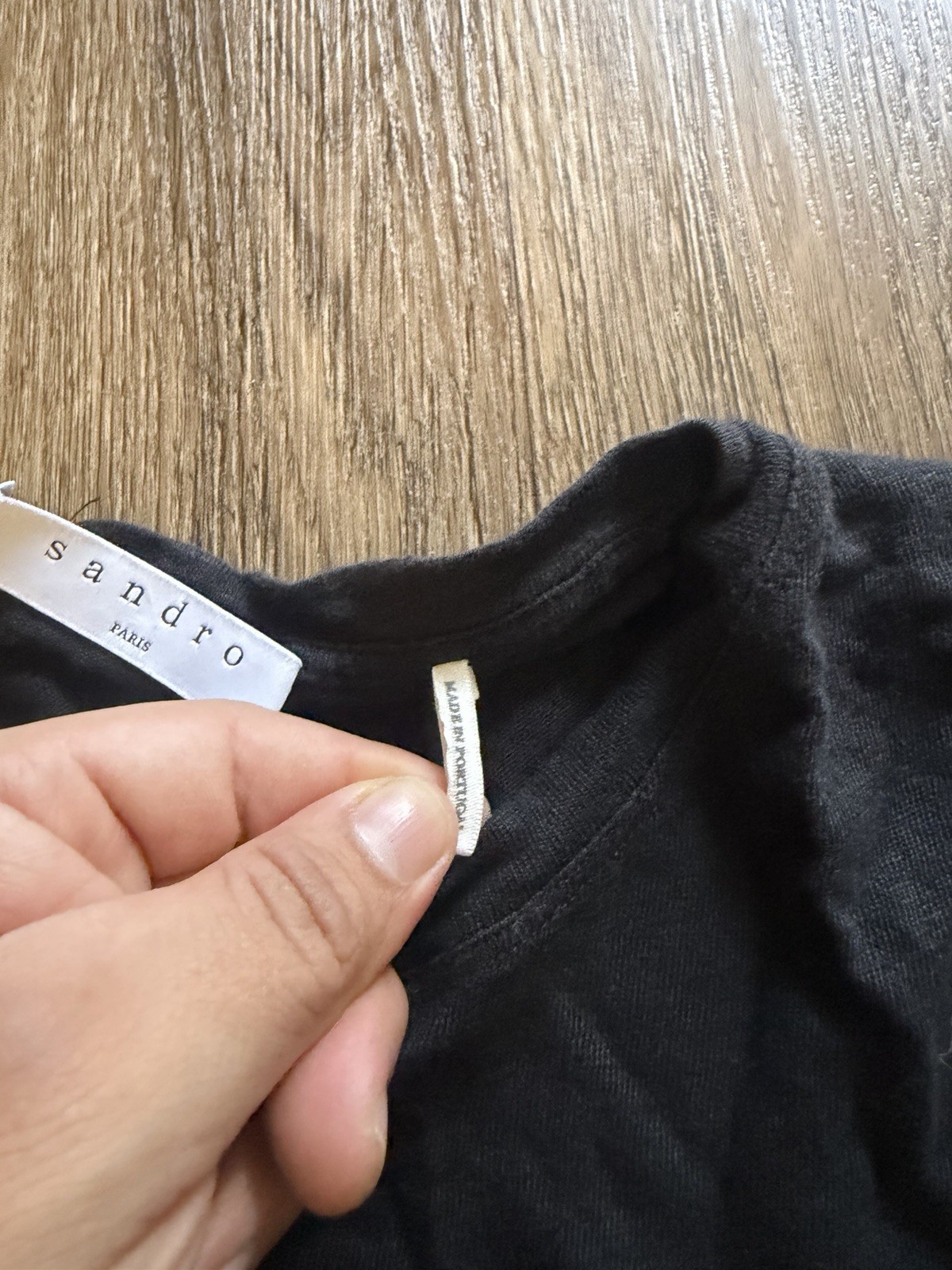 Sandro Paris  Solid Short Sleeve (Measurements In… - image 3