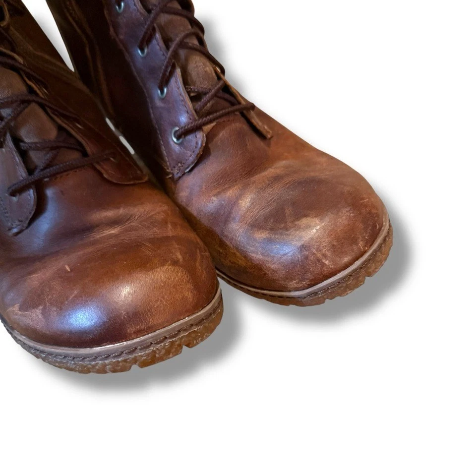 TIMBERLAND Botas de Tacón Alto con Cordones para Mujer Talla 10 Cuero Marrón Otoño Foto 3 de 4