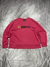 Vintage Polo Ralph Lauren Sweatshirt Mens Large Pink/Purple Pullover Crewneck
