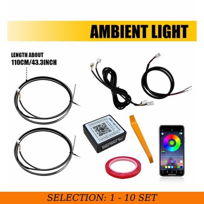 1-10X Symphony LED RGB Car Interior Sunroof Ambient Skylight Strip Kit Universal
