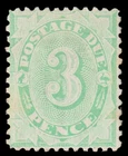 ACSC D52 ~ 1908 Australia Light-green 3d Pence Postage Due Stamp MVLH