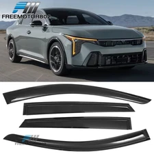 Fits 25-26 Kia K4 Tape-On Smoke Side Window Visors Vent Rain Guards Deflectors