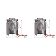 2X AUTOFREN 38mm KOLBEN BREMSSATTEL HINTEN passend für HYUNDAI IONIQ KIA CARENS 