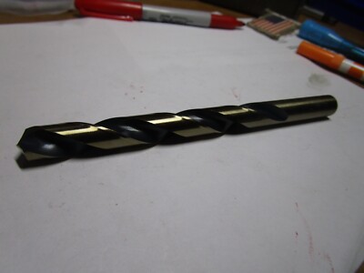 1/2'' Hi-Molybdenum Steel 135° Split Point Black and Gold Finish Jobber Drill