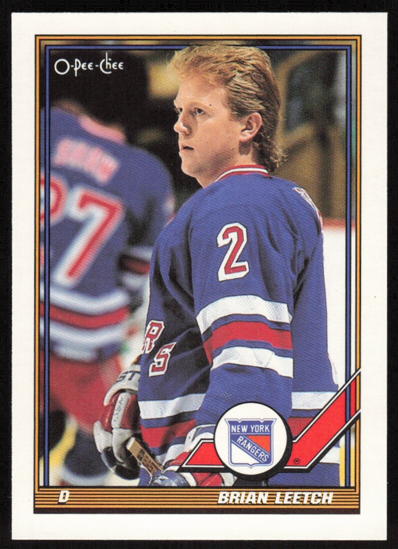 1991-92 O-Pee-Chee #108 Brian Leetch New York Rangers