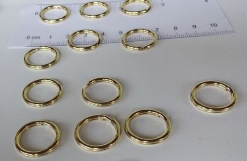 2 Solid Brass Split Key Rings 18.8mm ~ 0.74" ~ 3/4" Non Corrosive No Nickel - Picture 3 of 3