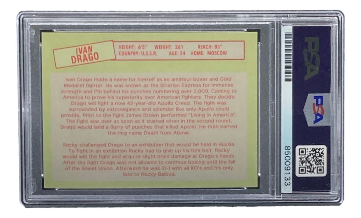 Dolph Lundgren Signed Rocky IV Ivan Drago Trading RP Card Dolph Lundgren Signed Rocky IV Ivan Drago Trading RP Card