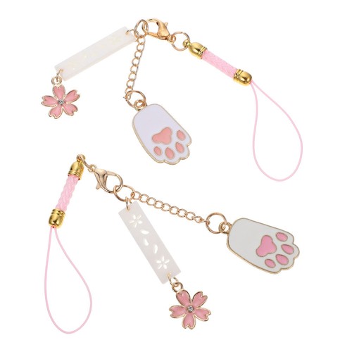 2 Pcs Cat Claw Mobile Phone Decoration Miss Hanging Charms Colorful Cell Chain - 第 4/12 張圖片