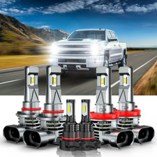 For Chevy Silverado 2500 Hd 2008-18 Led Bulbs Combo Headlights Fog Lights