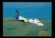 Aviation Airplane Airline postcard Air UK Fokker 50 G-UKTF SC#A4