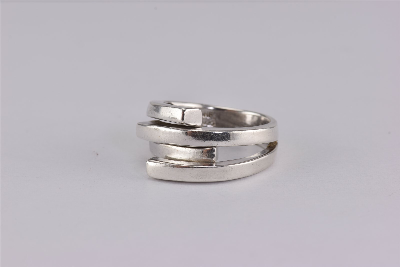 Sterling Silver Intersecting Squared Double Bypas… - image 6