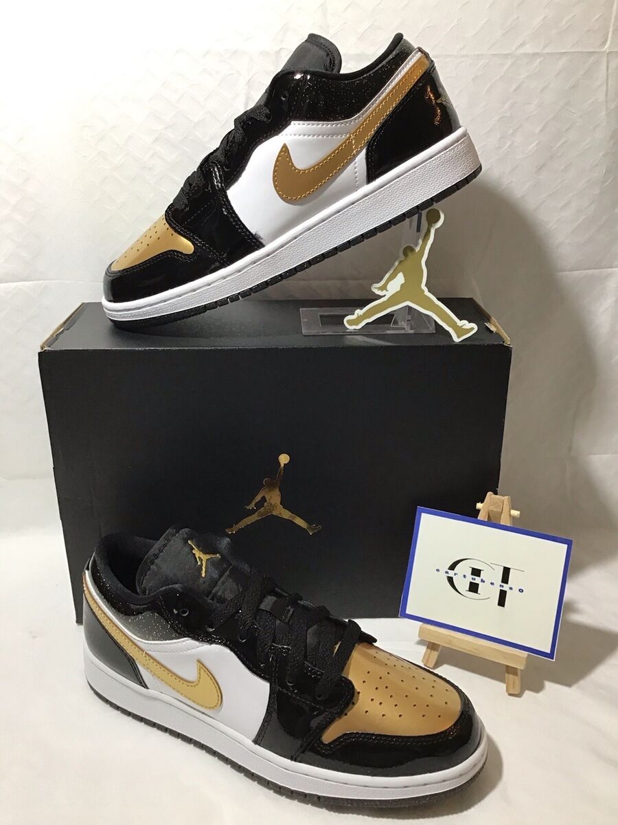 Nike Air Jordan 1 Low SE (GS) Black Metallic /Gold-White Nike Air Jordan 1 Low SE (GS) Black Metallic /Gold-White