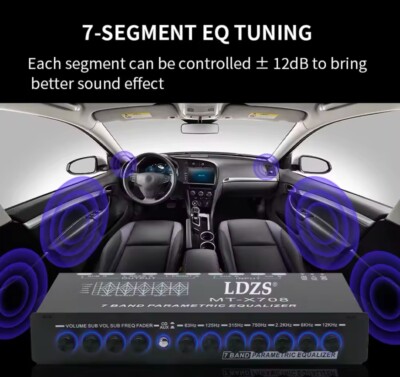 Profi 7 Band Auto Equalizer Multifunktional Auto Audio EQ Tuning Frequenzweiche