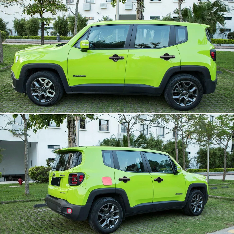 Cubierta de manija de puerta cerradura taza cuenco cubierta moldura combo para Jeep Renegade 2015-2020 Foto 4 de 4