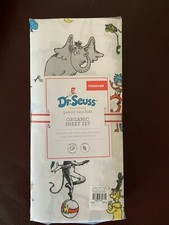 NEW 3pc Pottery Barn Kids Dr. Suess TODDLER Organic Cotton Sheet Set