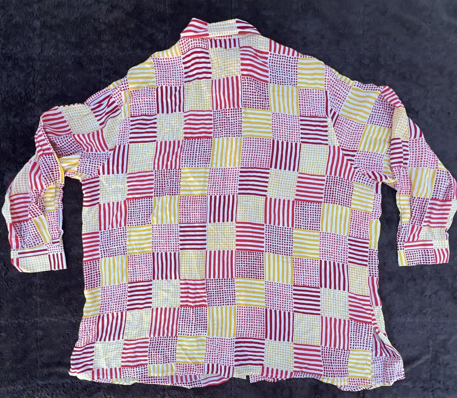 Diane Von Furstenberg Patchwork Multicolor 100% S… - image 8