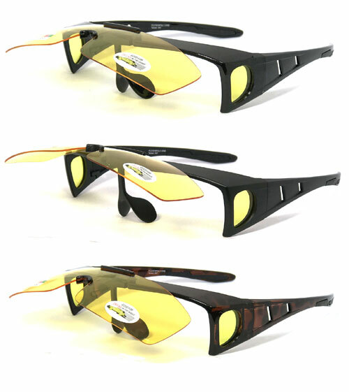 Flip Up HD Polarizzato Unisex Clip Su Occhiali Da Sole Per - Foto 2