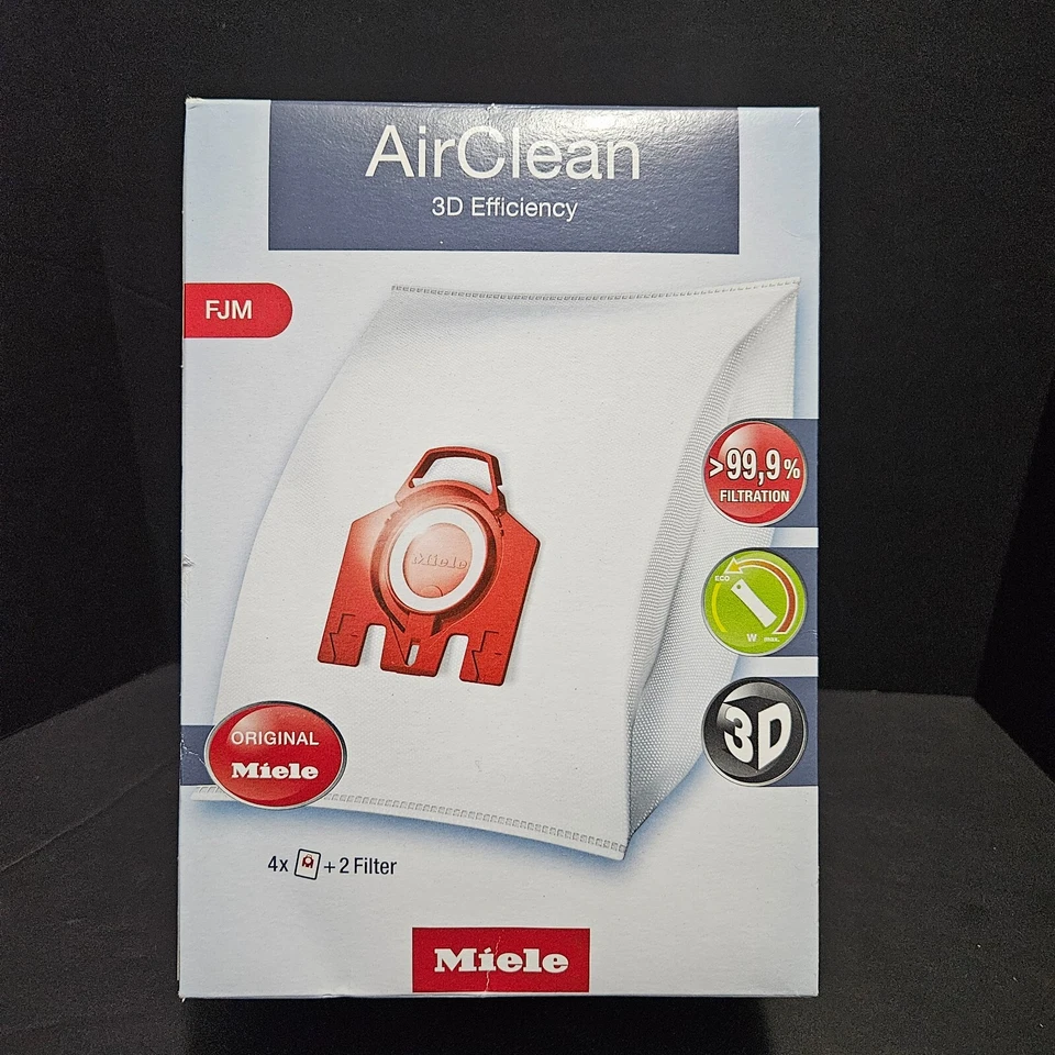 Miele AirClean/Hyclean 3D Efficiency Dust Bag, Type FJM, 5 Bags & 4 Filters New - Image 2 of 4