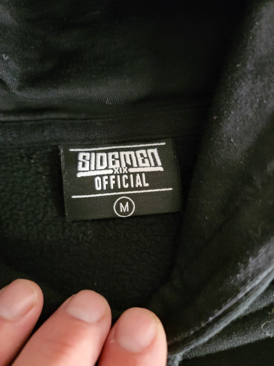 Pull à Capuche Sidemen Officiel - Taille S Homme - Noir Avec Logo - Coton 100% - Occasion Parfait état