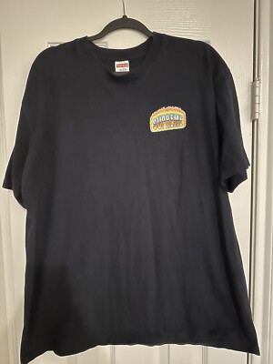 【新品/黒L/送料込】 Supreme Fire Tee Supreme Fire flames T Shirt Size XL Navy Blue | eBay