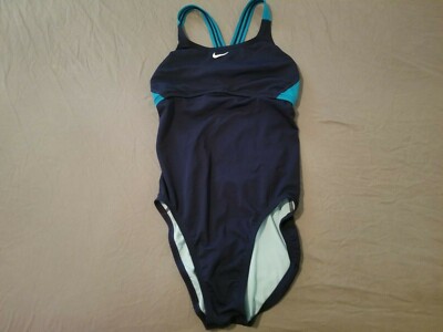 Womens Nike Bathing Suit 12 Navy Blue Swimwear Bikini