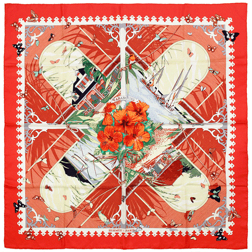 Hermes Scarf VARANGUES 90cm Silk Carre Foulard DIMITRI RYBALTCHENKO - Picture 2 of 8