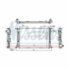One New Nissens Radiator Front 60319 8K0121251J for Audi