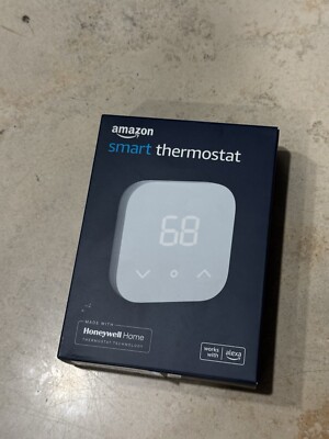 Amazon Smart Thermostat White | Works with Alexa | C Power or Power Adapter Kit