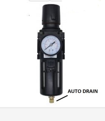 1/2" To 1" BSP Auto Drain Water Trap Filter - Removes Water From Air Lines (Pneumatic) 4 thumbnail image