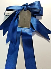 Neiman Marcus Gift Box Ribbon Metal Decorative Tag Oh What fun it is to Give