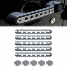 5pcs Grab Handle Insert Cover Door Button Knob Trim for 07~18 Jeep Wrangler JK