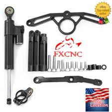 For Yamaha MT09 2021 2022 2023 CNC Steering Damper Bracket Mount Kit USA Black